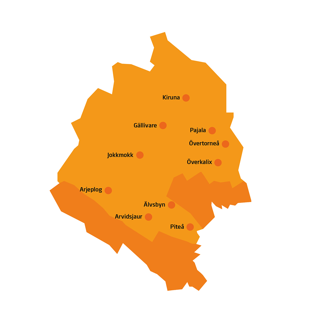 map of Norrbotten